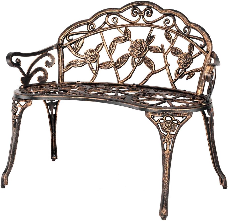 Outdoor Furniture One Piece - Panchina da Giardino in Metallo per